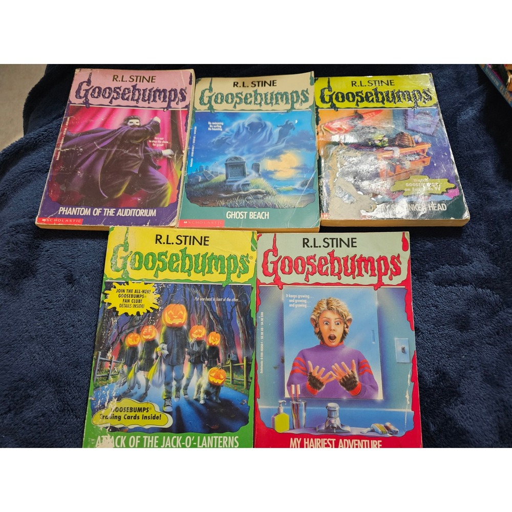 Vintage Goosebumps Book Lot R.L. Stine 90s Scholastic Apple Fiction Set of 5